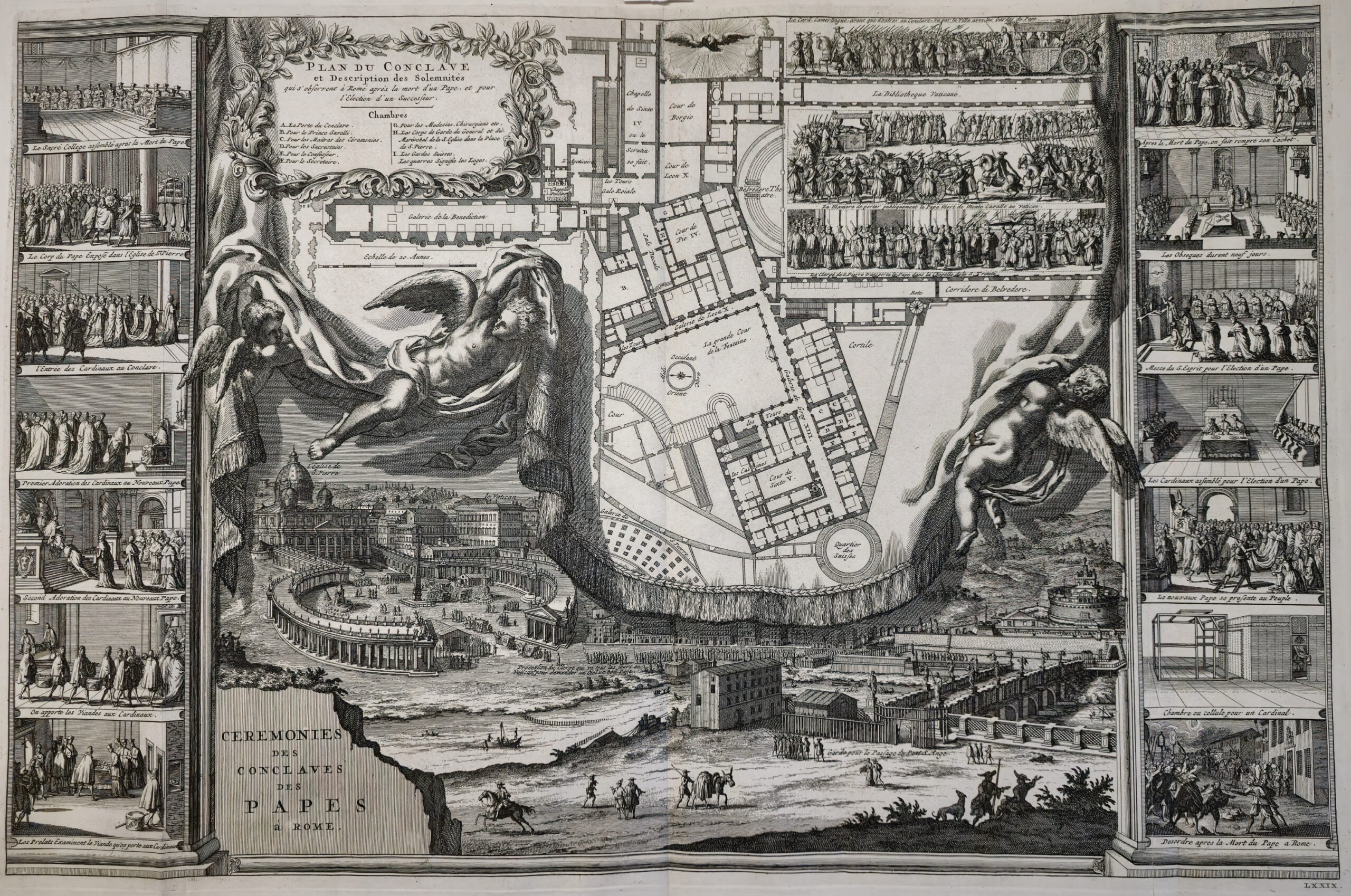19 - CEREMONIES DES CONCLAVES DES PAPES A ROME